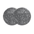 thumbnail image 1 of Heiheiup Car Cup Fancy Diamond Holder Cup Coastered 2 Pack 7CM Diameter Non Slip Universal Insert Cup Mat, 1 of 2