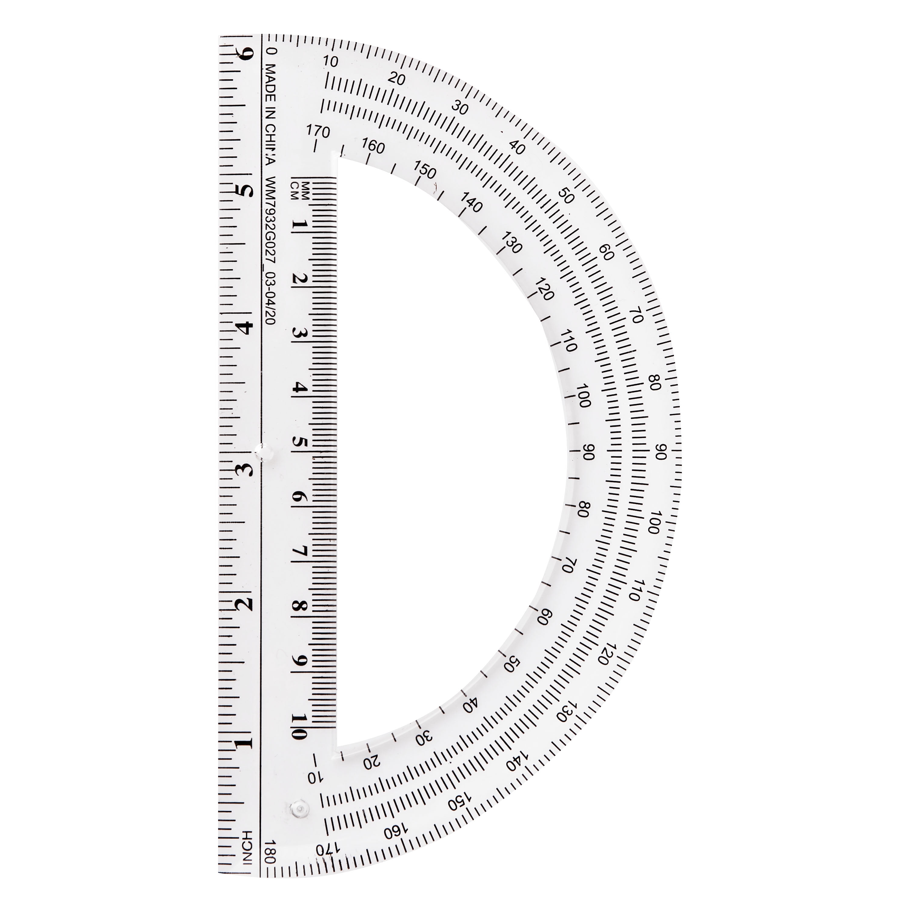 Pen + Gear Plastic Protractor, Clear