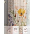 thumbnail image 6 of Colorful Spring Floral Sheer Curtains 54 Inch Length 2 Panels Set for Living Room/Bedroom, Vintage Summer Botanical Semi Curtain Sheers Drapes Rod Pocket Curtains Window Treatment Set 52''x54''x2, 6 of 7