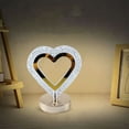 thumbnail image 6 of Crystal Heart Table Lamp - 5.7"x5.11"x2.83" Rechargeable LED Night Lights - 3 Color Dimmable Bedside Lamp for Nursery, Reading & Modern Desk Decor, 6 of 6
