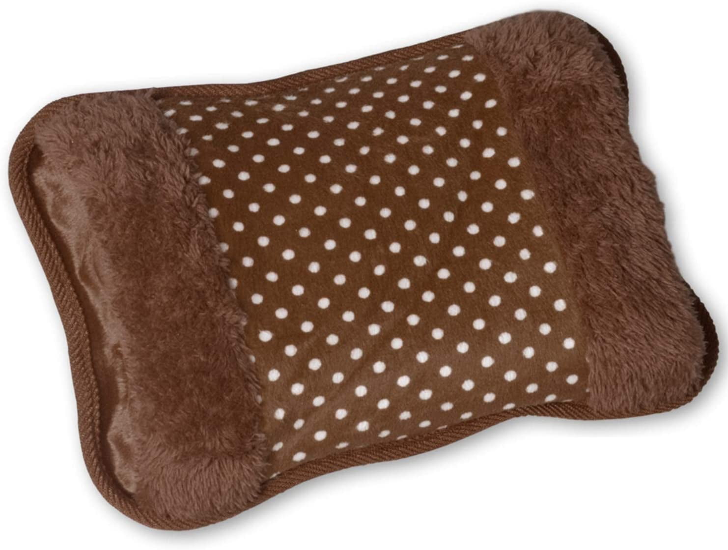 Electric Hot Water Bottle Rechargeable Heating Pad, Portable Hot Water Bag, Soft Fleece Cover