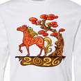 thumbnail image 4 of Inktastic 2026 Year of the Horse Happy New Year's Long Sleeve Youth T-Shirt, 4 of 5