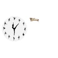 thumbnail image 1 of Reloj de pared con bailarina bailando, reloj decorativo colgante, reloj silencioso, reloj de , casa de muñecas, sofá en miniatura, muebles de ma, 1 of 8