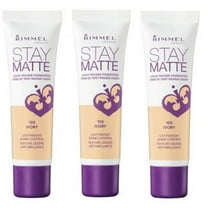 (3 Pack) Rimmel London,Stay Matte, Liquid Mousse Foundation,Ivory.1 Fl. Oz
