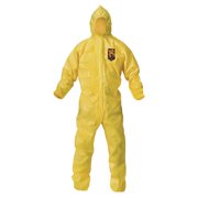 Ansell 09816 A70 Chemical Spray Protection Coveralls - 3X-Large Yellow (12/Carton)