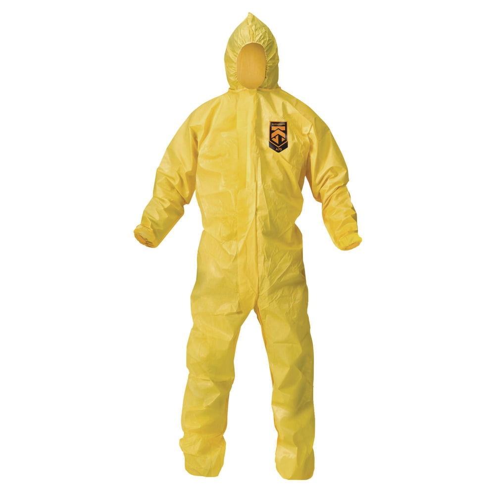 Ansell 09816 A70 Chemical Spray Protection Coveralls - 3X-Large Yellow (12/Carton)