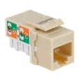 thumbnail image 2 of CAT5E Keystone Jack, Snap-In, 90-Degree Termination, Thermoplastic, Ivory, 15-Pack, CE Compliant, 2 of 4