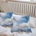 thumbnail image 5 of Abstract Marble Texture Outdoor Pillow Covers Pack of 2 Golden Blue Gradient Waterproof Throw Pillow Covers Decorative Cushion Cases for Patio Garden Tent Balcony Couch 24x24 inch, 5 of 8