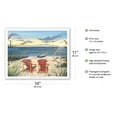 thumbnail image 2 of Outer Bank Sunrise - Beach Chairs & Sunset Ocean View - From an Original Color Painting by Scott Westmoreland - Fine Art Matte Paper Print (Unframed) 11x14in, 2 of 4