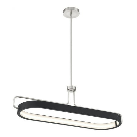

35W 1 Led Oval Pendant In Contemporary Style 12 Inches Wide By 11.5 Inches High-Satin Nickel Finish Eurofase Lighting 37931-025