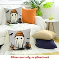 thumbnail image 4 of FCXZI Halloween Pillow Covers  Orange Pumpkin Black Bats Cute Ghost Throw Pillows Halloween Decorations Outdoor Pillowcase  Holiday Fall Home Decor Cushion Case for Couch Sofa 24x24in, 4 of 5