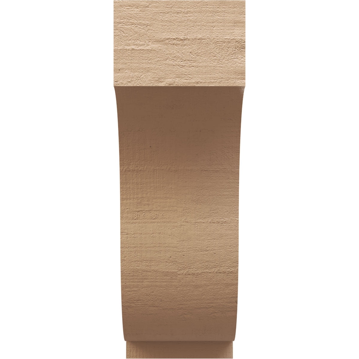 8"W x 16"D x 24"H Classic Van Buren Rough Cedar Woodgrain TimberThane Corbel, Primed Tan