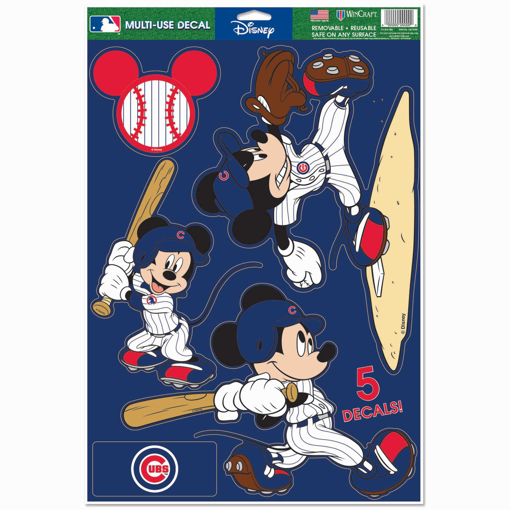 WinCraft Chicago Cubs 11' x 17' Multi-Use Disney Decals