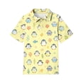 thumbnail image 4 of Girls Polo Shirt Short Sleeve Henley Cute Cartoon Animal Print T Shirts Button Closure Causal Active School Uniform, 120, 4 of 5
