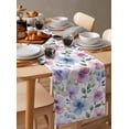 thumbnail image 6 of Spring Flowers Table Runner 108 Inches, Country Watercolor Nature Wild Plants Bed Runner Dresser Scarves Tabletop for Indoor Outdoor Parties/Ceremony/Banquet, 13"x 108", 6 of 8