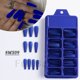 thumbnail image 2 of 100 unidades de uñas postizas extra largas en forma de ataúd, color liso, cobertura total, para mujeres y niñas, decoraciones para uñas (azul), 2 of 8
