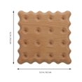thumbnail image 4 of MasteelfCA 1Pc Biscuit Modeling Cup Mat Unique Wooden Coaster Heat Resistant Cup Cushion, 4 of 7