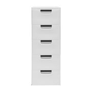 Plastic Drawers Storage Cabinet Dresser Bedside Table Stackable Vertical Clothes Organizer for Hallway Entryway Home Bedrooom Furniture White