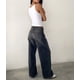 thumbnail image 2 of Pantalones vaqueros de pierna ancha for mujer, de talle bajo, holgados, pierna recta, pantalones de mezclilla for novio, pantalones vaqueros sueltos casuales, estilo niña Y2K, 2 of 4