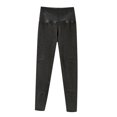 thumbnail image 1 of Gibobby Leggings gluteos deportivo Mujer Color Sólido Terciopelo Alemán Cálido Doble Pantalones De Otoño Cintura Alta Rodilleras Protector De Cintura Antiestático Leggings (Negro, XL), 1 of 4