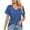Blue, variant on yillto Womens V Neck Shirts Basic Short Sleeve Loose Solid Color Summer Soft Comfy Casual Tshirts