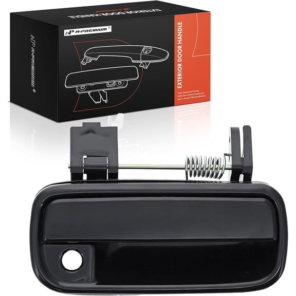 A-Premium Front Right Passenger Side Exterior Door Handle Compatible with Toyota 4Runner 1999 2000 2001 2002, Smooth Black, Replace# 6921035100