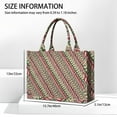 thumbnail image 3 of Large Capacity Tote Bag,Red and Green Christmas Striped Pattern Handbag Fashion Luxury Tote Bag,15.7"x13"x 5.1" Inches,Laptop Compatible, 3 of 6