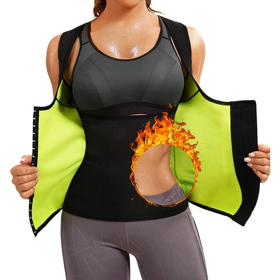 COMFREE Women Waist Trainer Cincher Corset Weight Loss Neoprene Sweat Sauna Suit Tank Top Body Shaper Vest Workout Compression Sport Girdle