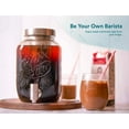 thumbnail image 3 of 1 Gallon Mason Jar Drink Dispenser, Thick Glass Carafe, Stainless Steel Spigot and Mesh Filter, Premium Iced Coffee Maker, Cold Brew Pitcher & Tea Infuser, 3 of 4