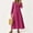 08# Hot Pink, variant on UoCefik Linen Maxi Dress for Women Business V Neck Long Sleeve Long Dress Loose Fit Fall Flowy Sundress Summer Casual Vacation Beach Dresses Green M