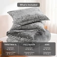 thumbnail image 5 of Regency Heights Luxury Velvet Comforter Set, 2-Piece Bedding, All-Season Down Alternative Bed Set with Pillow Shams, Twin/Twin XL, Dark Core, 5 of 8