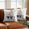 thumbnail image 3 of Farm Animal Throw Pillow Cover Cow Pig Sheep Chicken Cotton Linen Cushion Cover Throw Pillow Case with Invisible Zipper for Couch Sofa Bed Chair Car 20x20 Inch, 3 of 14