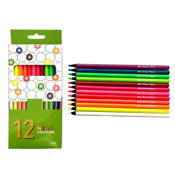 YROHGKPN 12 Color Fluorescent Color Drawing Pencils For Professional Use, Coloring Pencil for Kids Students Coloring Books