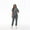 Gray, variant on S-2XL Womens Solid Color Nurse Uniform V-Neck Button Quick-Dry Comfort Medical Uniform Set