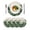 Off-White, variant on Palm Leaves Tropical Round 15 Inch Placemats Set of 6, Green Botanical Summer HeatResistant Non Slip Place Mats for Dining Table, Wipeable Braided Kitchen Table Mats for Housewarming