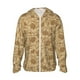 thumbnail image 1 of Fotbe Brown Flowers Chaqueta con Protección Solar UPF 50+ para Hombre y Mujer, Camisa con Capucha y Bolsillos-XX-Large, 1 of 7