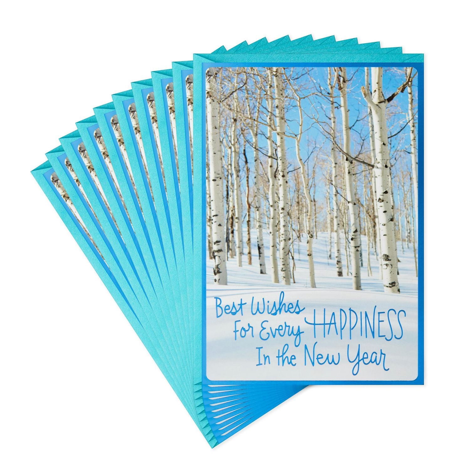 Hallmark Pack of Happy New Year Cards, Peace and Joy (10 Cards with Envelopes)