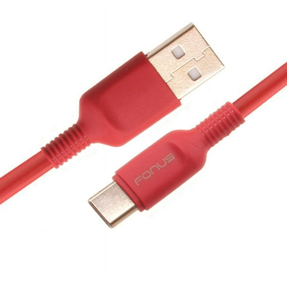 6ft USB-C Cable for Kyocera DuraForce Pro 3 Phone - Red Charger Cord Power Wire Type-C V9O Compatible With DuraForce Pro 3 (2023) Model