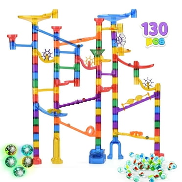 Marble Run Toy Set - Construction Building Blocks Toys , Glow in The Dark, STEM Educational Toys for Boys and Girls Aged 4 and Up