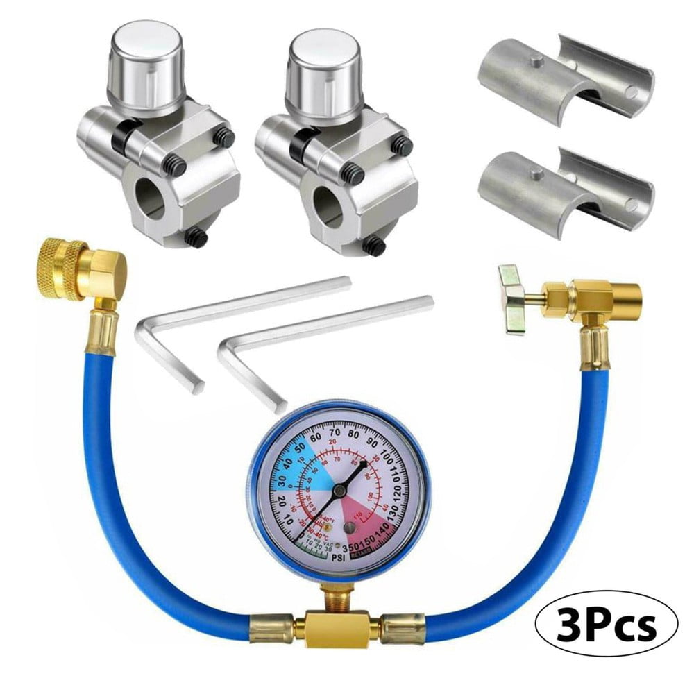 3x BPV31 Piercing Tap Valve Kit U-type Charging Hose Can Tank