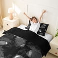 thumbnail image 3 of Erosebridal Kids Rugby Twin Bedding for Boys, Sports Theme Duvet Cover Set, Black Gray, Black Reversible, 1 Duvet Cover and 1 Pillowcase (No Comforter), 3 of 5
