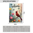 thumbnail image 3 of Spring Garden Flag 12X18 Inch Double Sided Cardinal Red Bird Butterfly Flowers Flower Yard Outdoor Flag House Holiday Outside Decoration, 3 of 7