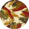thumbnail image 1 of Ahgly Company Indoor Round Abstract Red Abstract Area Rugs, 5' Round, 1 of 6