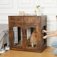 thumbnail image 4 of 3-Side Access Dog Crate with Plush Cushion | Large Wooden Kennel Features Dual Drawers & Multi-Door Design, 4 of 51