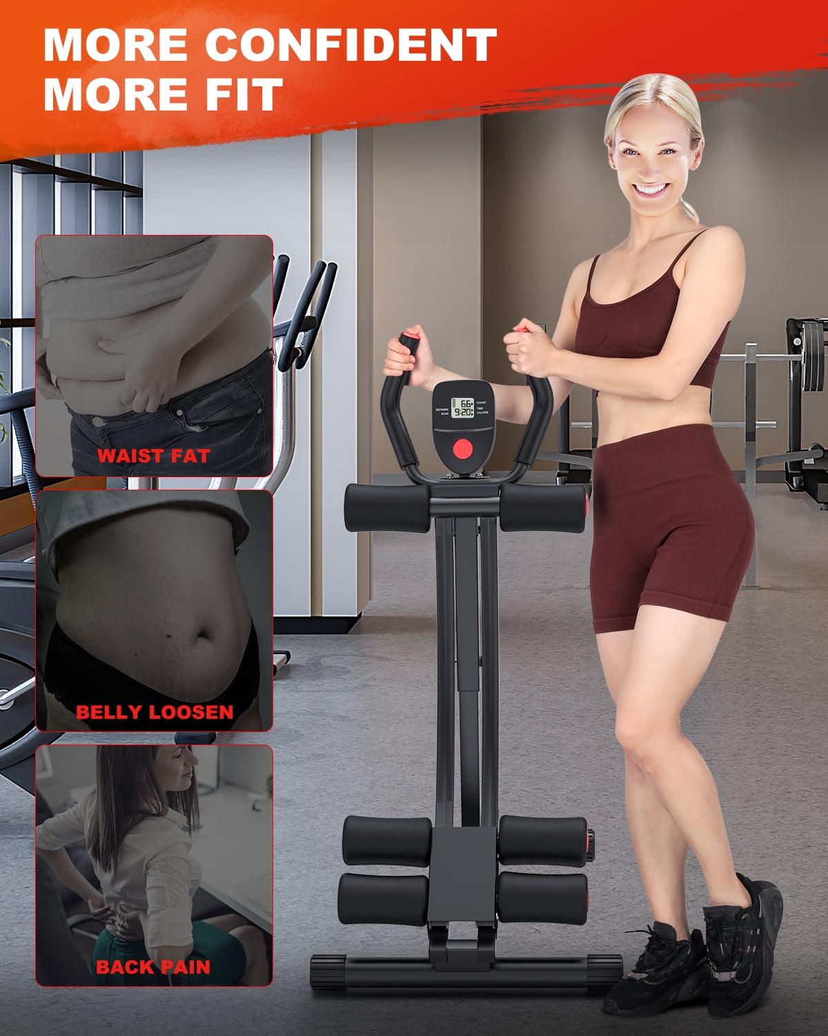 GIKPAL Ab Machine, Max 440lbs Ab Workout Equipment for Home Gym