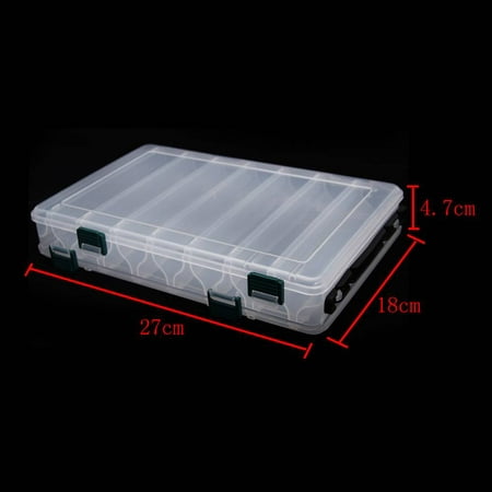 Transparent Visible Plastic Fishing Lure Box Compartments with Fishing