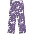 thumbnail image 5 of Top-kevin Women's Pajama Sets Black White Floral Horse Long Sleeve Lounge Sets Pjs Sleepwear with Pockets, 5 of 12