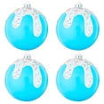 thumbnail image 4 of 4-Count Blue Candy Ball Shatterproof Christmas Ornaments, 4", by Holiday Time, 4 of 5