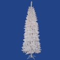 thumbnail image 1 of 6' Pre-Lit White Sparkle Spruce Pencil Artificial Christmas Tree - Clear Lights, 1 of 1