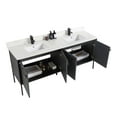thumbnail image 5 of Fine Fixtures Oakville 72 in. W x 20 in. D x 33 in. H Bathroom Vanity in Onix Grey with White Ceramic Sink - Black hardware, 5 of 8